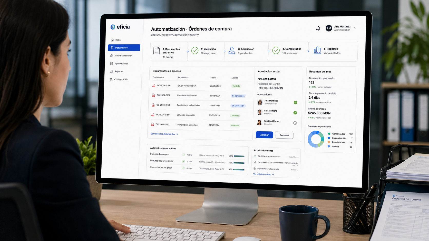 Automatización de tareas administrativas